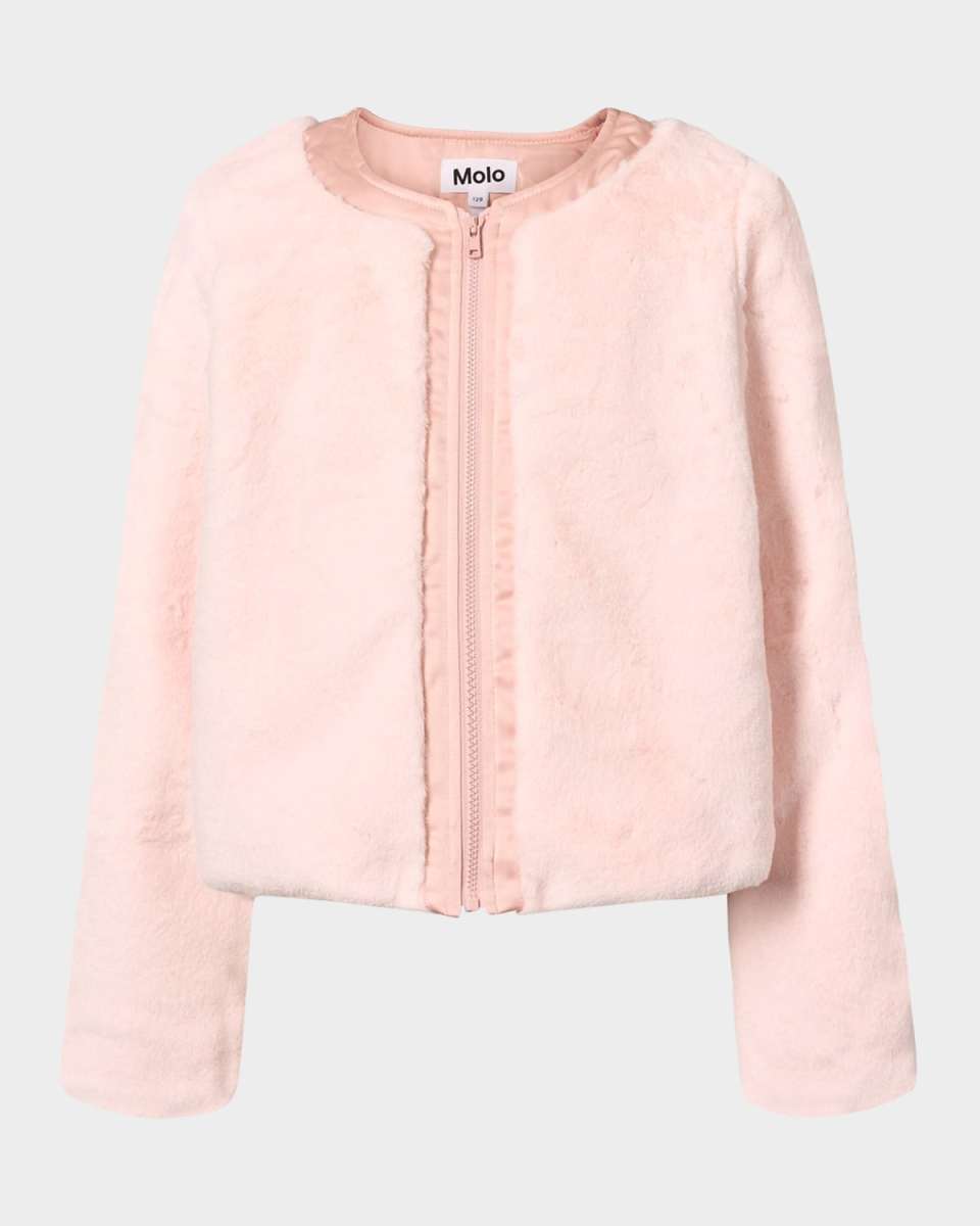 Girl's Helen Faux Fur Jacket, Size 4-